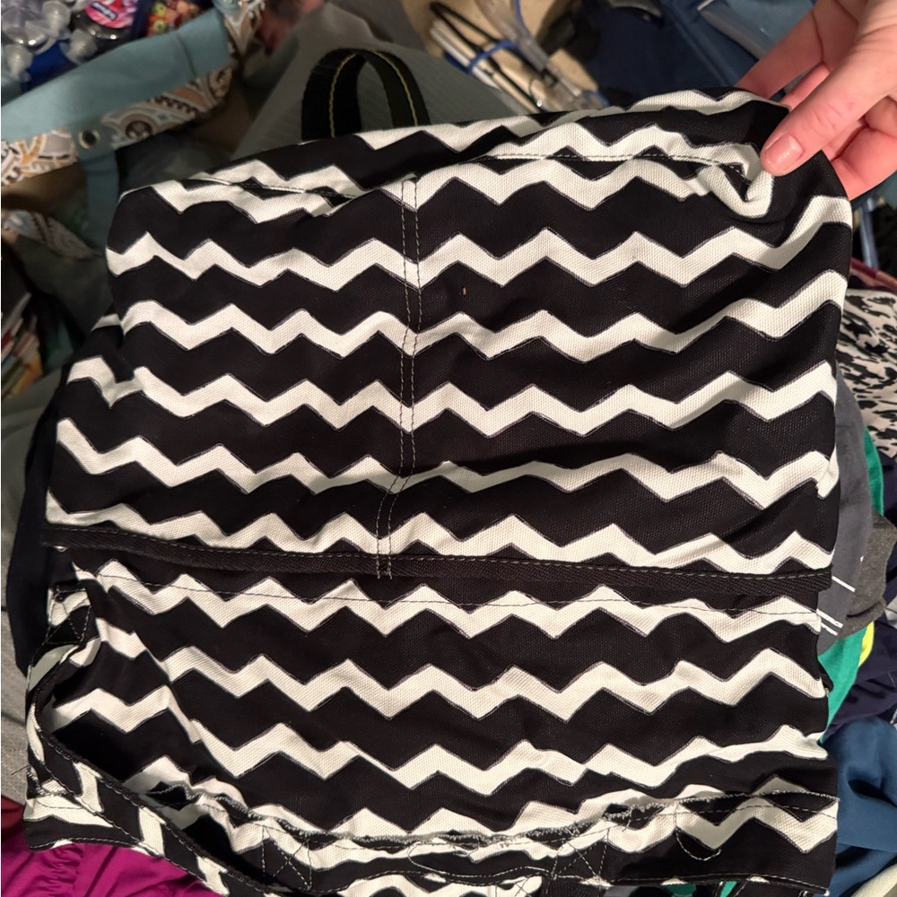 Black and White Chevron Bag